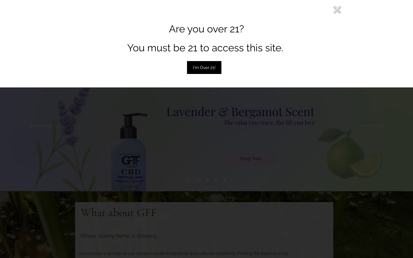 The current homepage